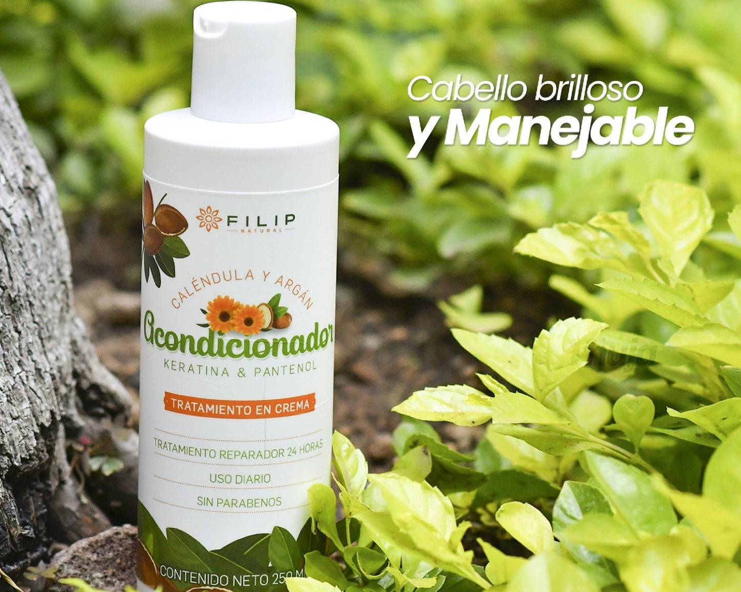 Acondicionador de Caléndula y Argán – Hidratante y Nutritivo, 250ml.