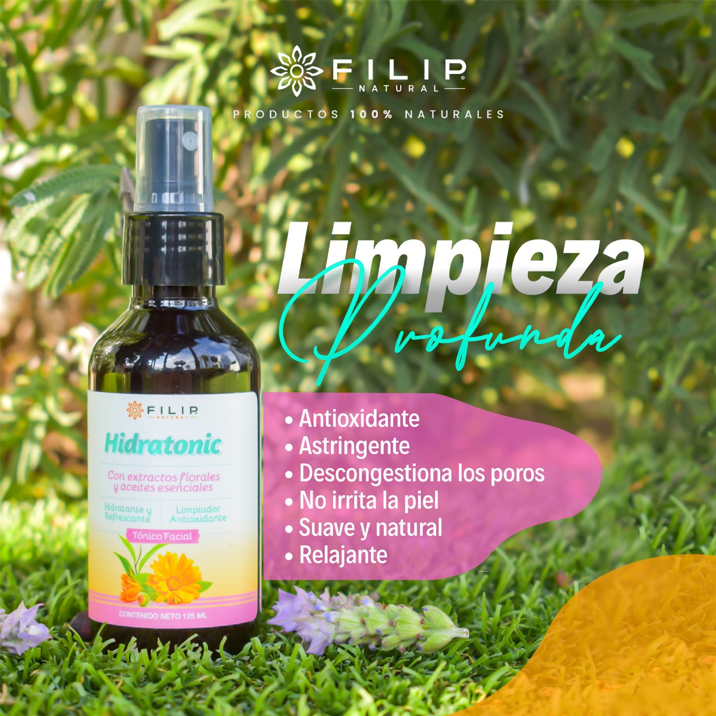 Hidratonic Tónico Facial, 125 ml.