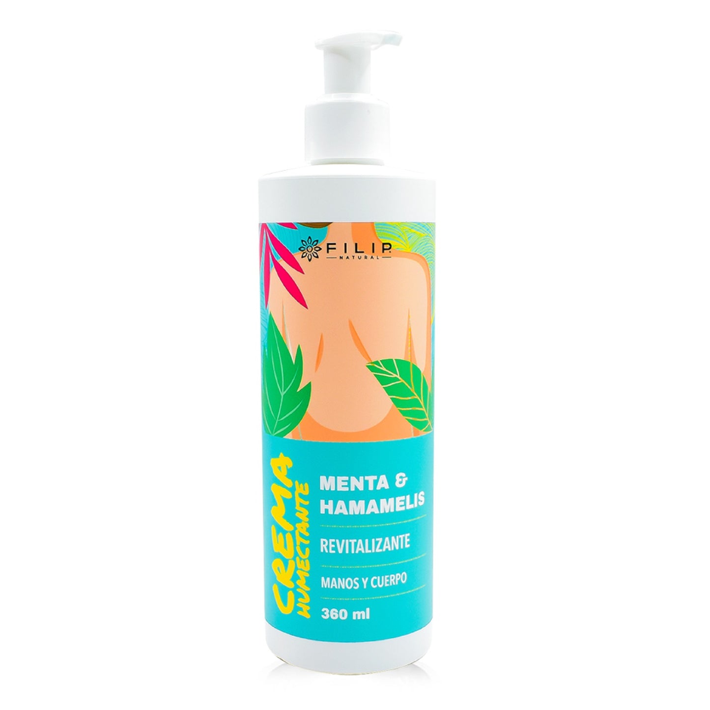 Crema Humectante de Menta y Hamamelis, 360 ml.