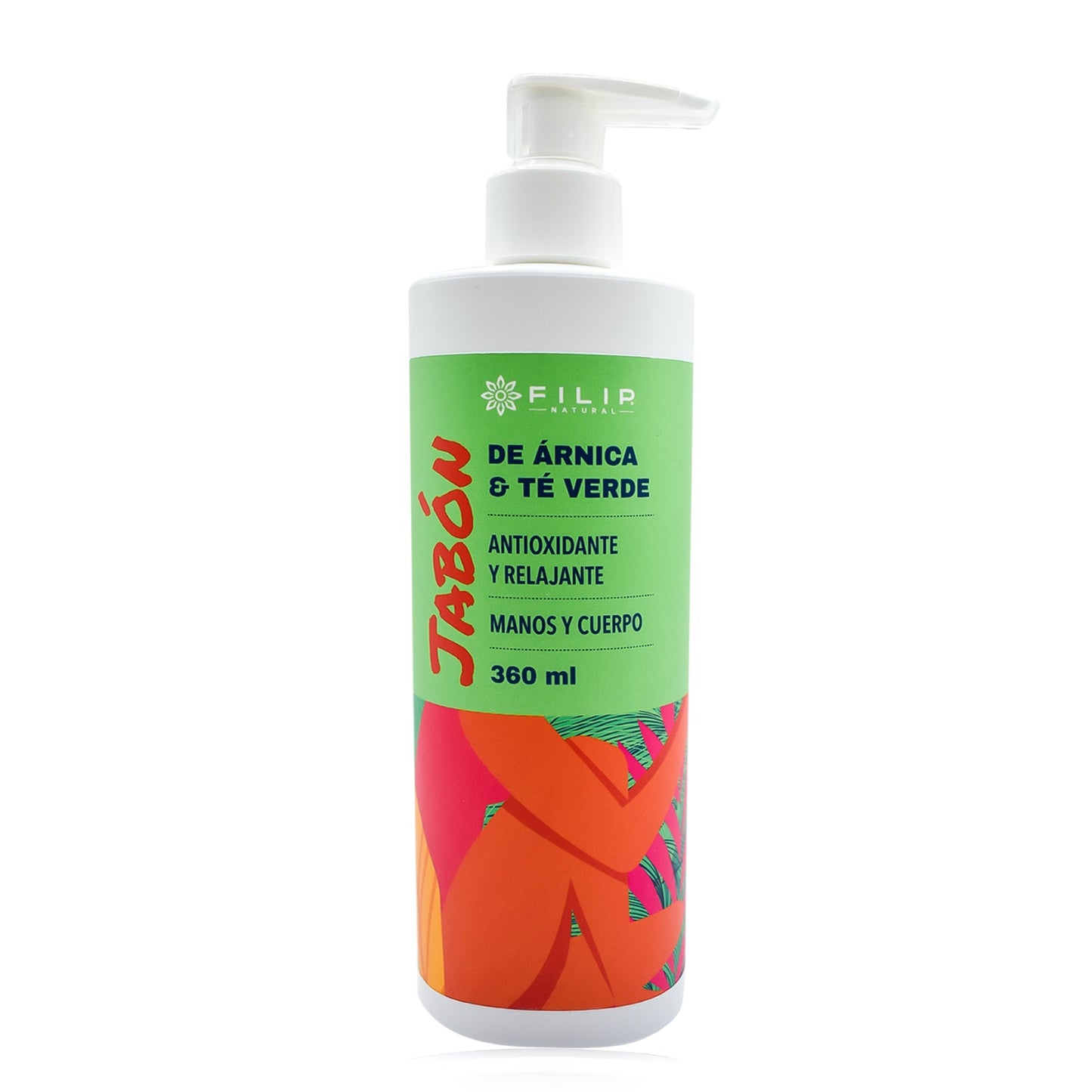 Jabón de Árnica y Té Verde, 360 ml.