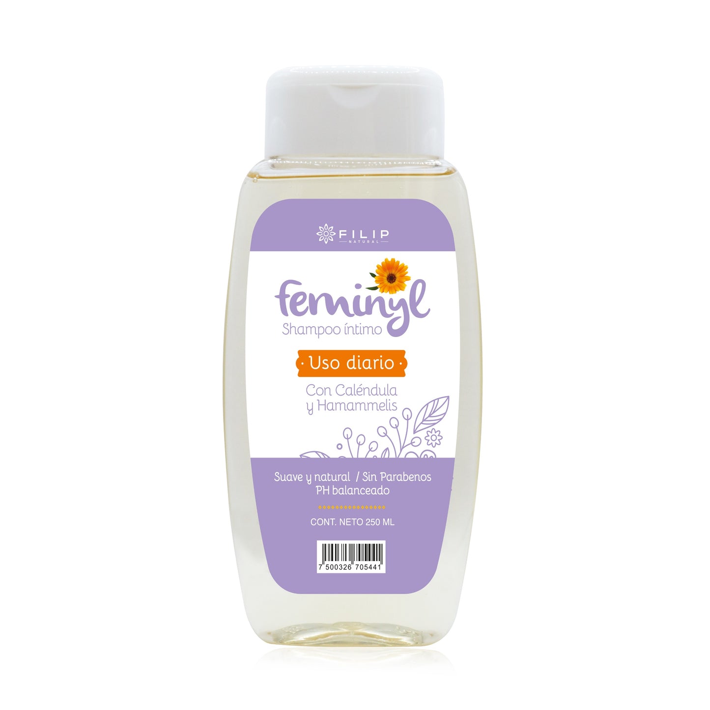 Shampoo Íntimo Mujer con Calendúla y Hamammelis , 250 ml.