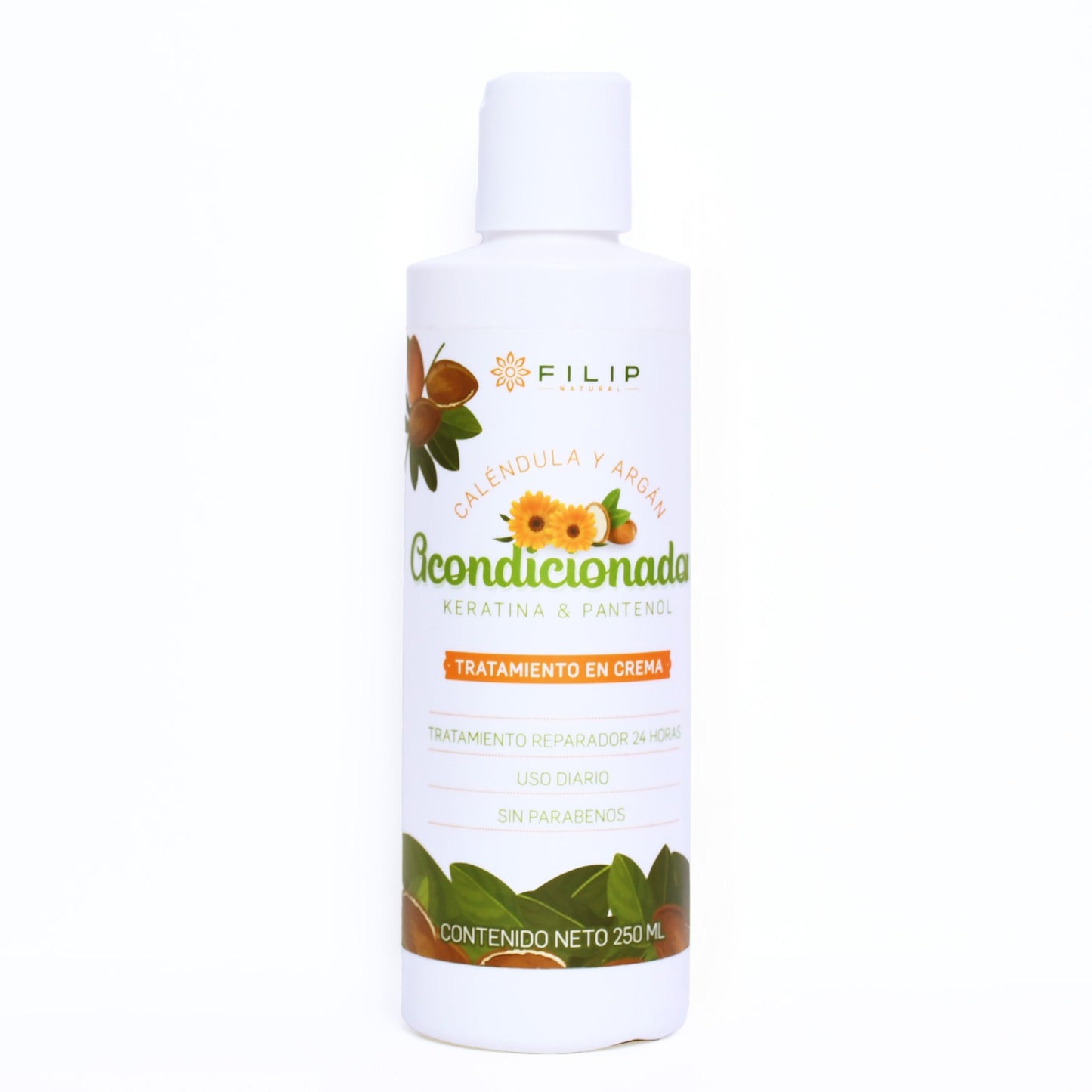Acondicionador de Caléndula y Argán – Hidratante y Nutritivo, 250ml.