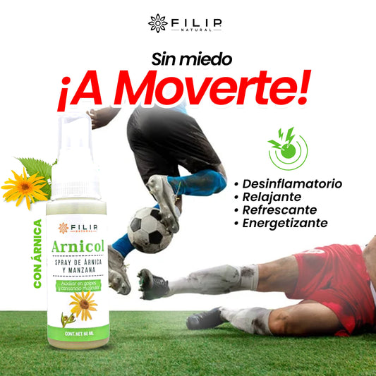 Arnicol, Spray Desinflamatorio Árnica Y Manzana, 60ml.