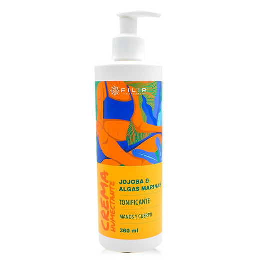 Crema Humectante de Jojoba y Algas Marinas, 360 ml.