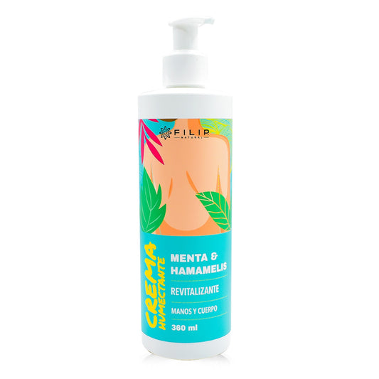 Crema Humectante de Menta y Hamamelis, 360 ml.