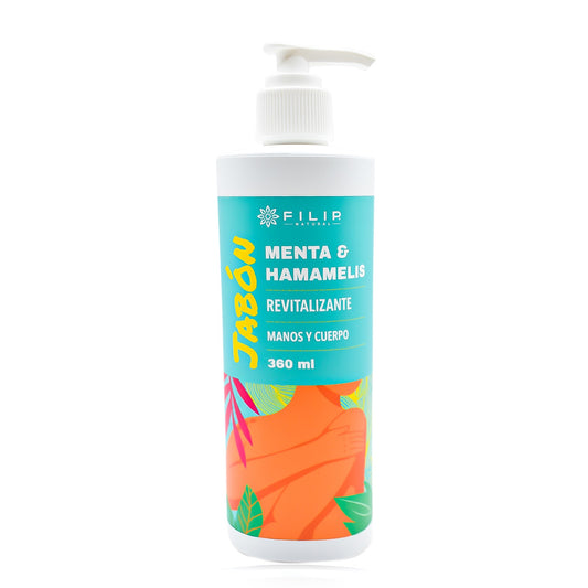 Jabón de Menta y Hamamelis, 360 ml.