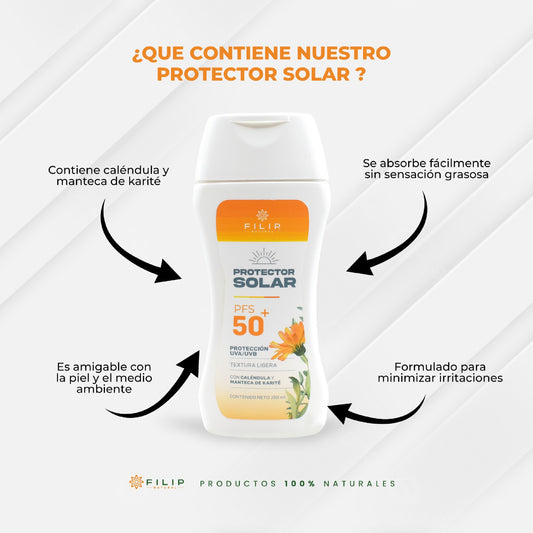 Bloqueador Solar Corporal FPS 50+ con Manteca de Karité, 250 ml.