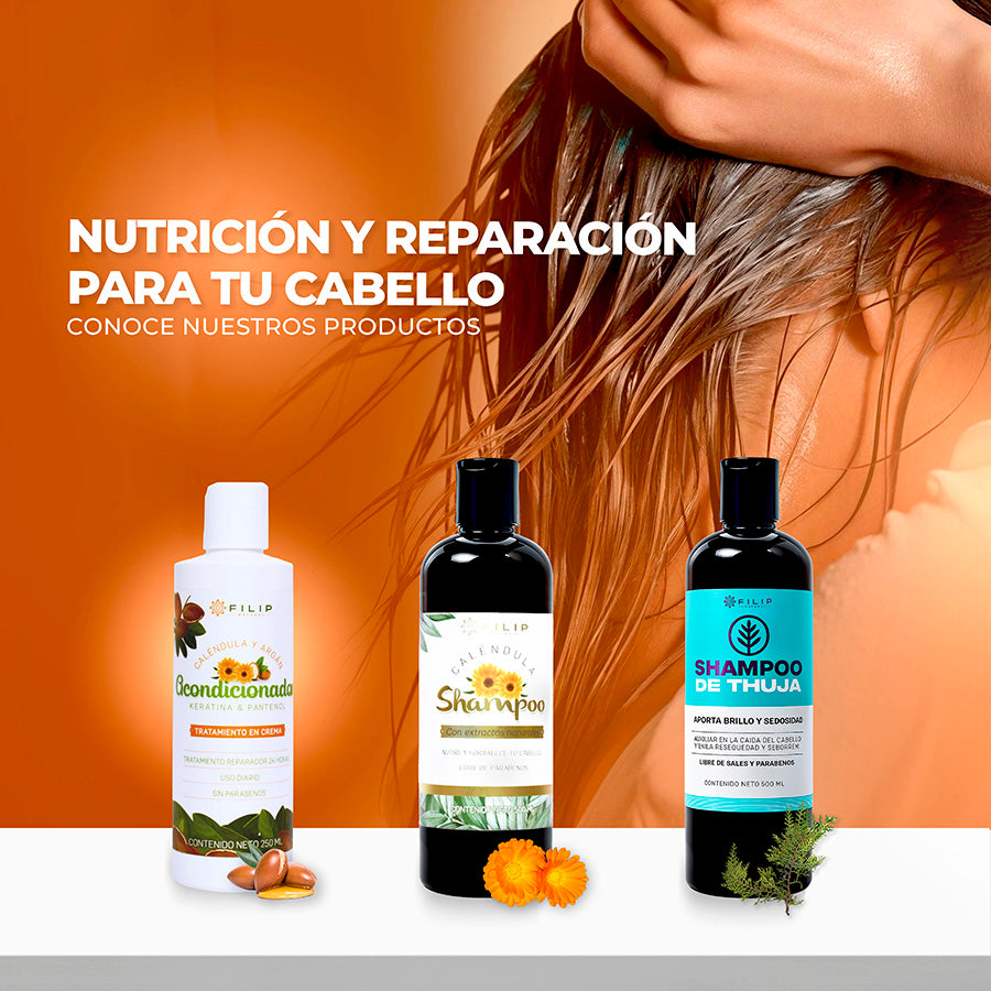 Acondicionador de Caléndula y Argán – Hidratante y Nutritivo, 250ml.