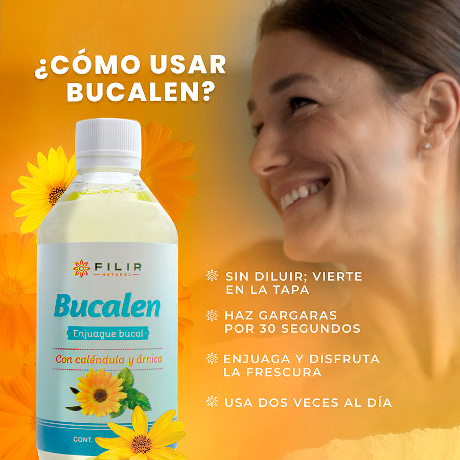 Bucalen Enjuague Bucal con Caléndula y Árnica, 250 ml.