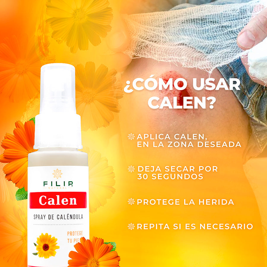 Spray de Caléndula con Alcohol – Auxiliar en Cortaduras e Irritaciones, 60ml.