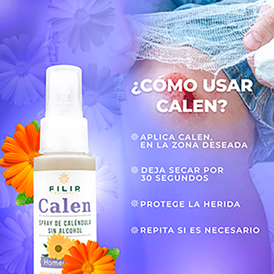 Spray de Caléndula Sin Alcohol – Auxiliar en Irritaciones y Quemaduras, 60ml.