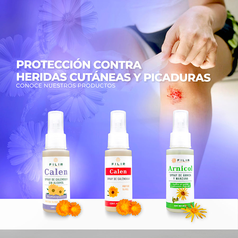 Spray de Caléndula Sin Alcohol – Auxiliar en Irritaciones y Quemaduras, 60ml.