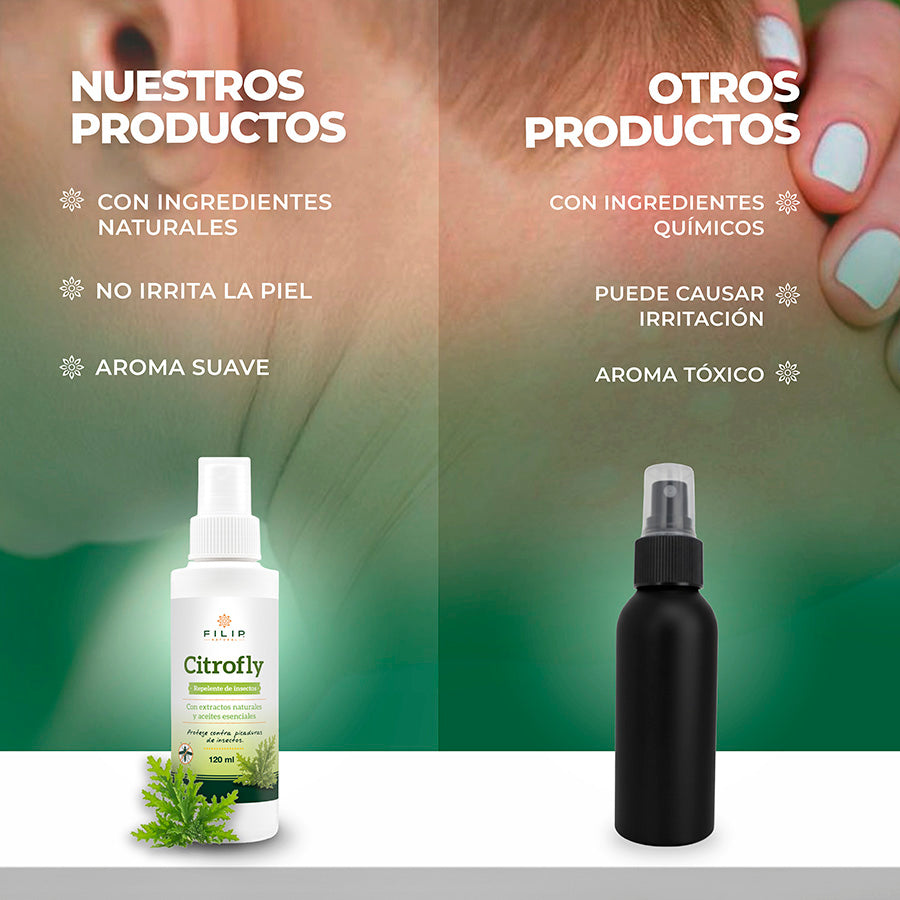 CitroFly Spray Repelente de Insectos, 120ml.
