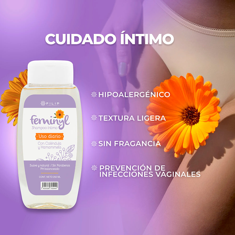 Shampoo Íntimo Mujer con Calendúla y Hamammelis , 250 ml.