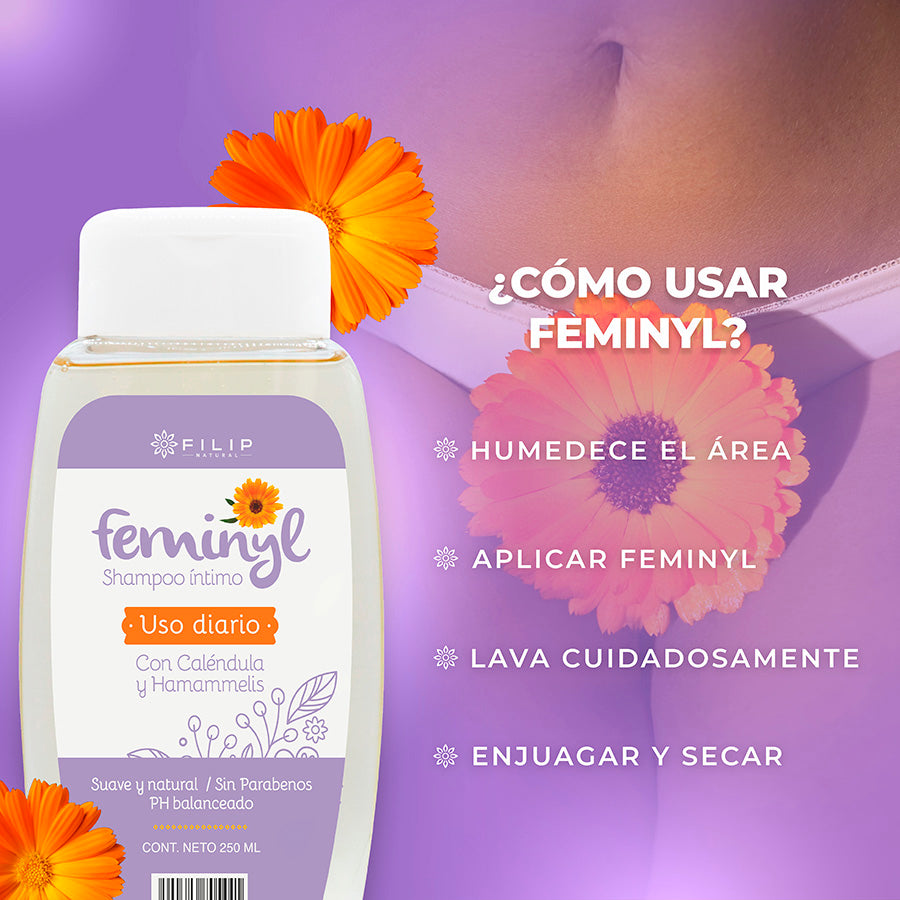 Shampoo Íntimo Mujer con Calendúla y Hamammelis , 250 ml.