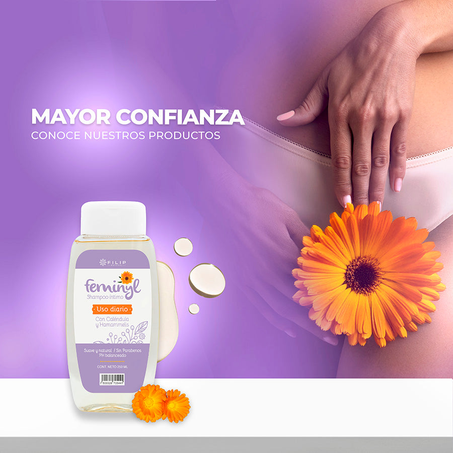 Shampoo Íntimo Mujer con Calendúla y Hamammelis , 250 ml.