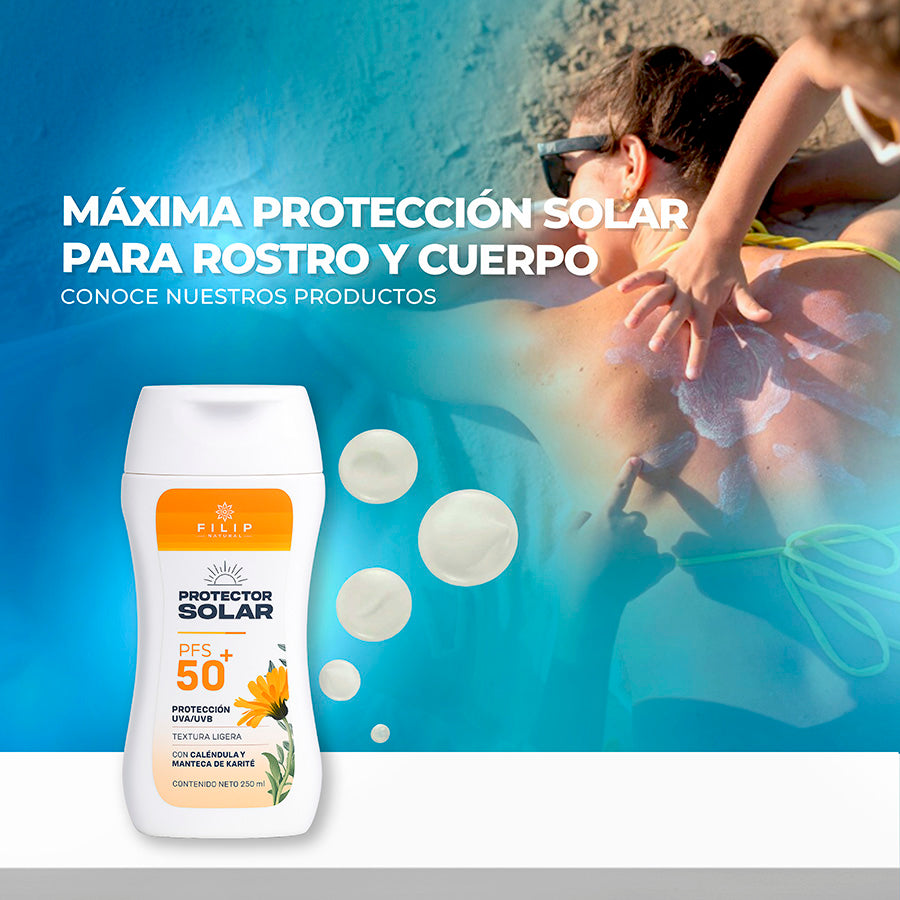 Bloqueador Solar Corporal FPS 50+ con Manteca de Karité, 250 ml.