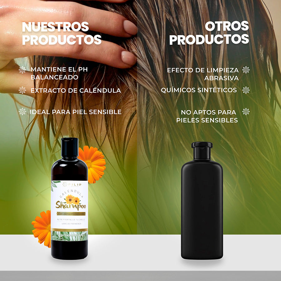 Shampoo de Caléndula, 500 ml.