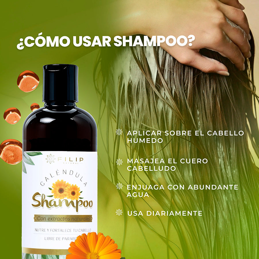 Shampoo de Caléndula, 500 ml.